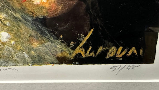 17.5x17.5 Framed David Harouni (American/Louisiana, b. 1962) "The King", LIMITED EDITION 57/500 oil on canvas