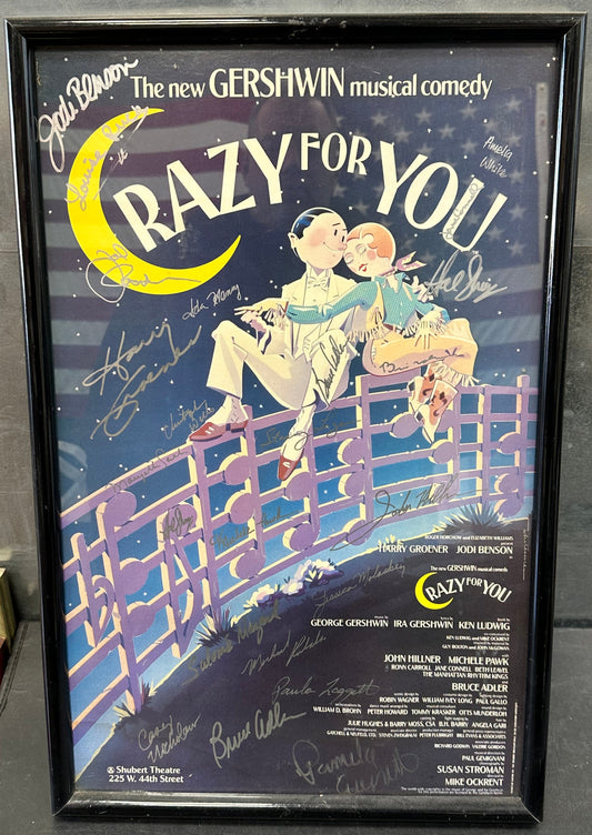 15x23 Framed CRAZY FOR YOU signed by entire cast
