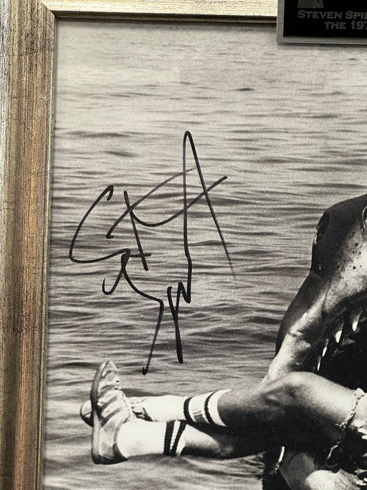 13x16 Framed and Signed by Steven Spielberg from Jaws PSA/DNA