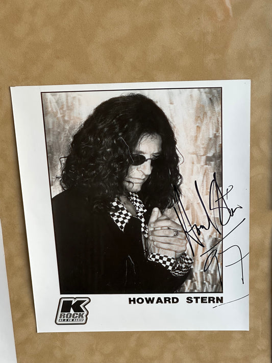 28x23 Framed with 5 - 8x10 92.3 KRock Signed by Howard Stern, Robin Quivers, Jackie "The Joke Man", Fred Norris, Gary Baba Booey