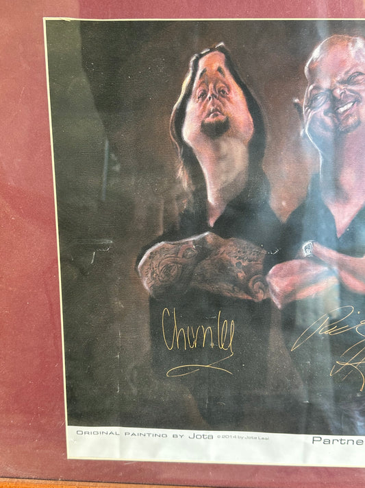 31x20 Framed Facsimile Partners in Pawn Start, Chumlee, Rick Harrison, Big Hoss and Old Man