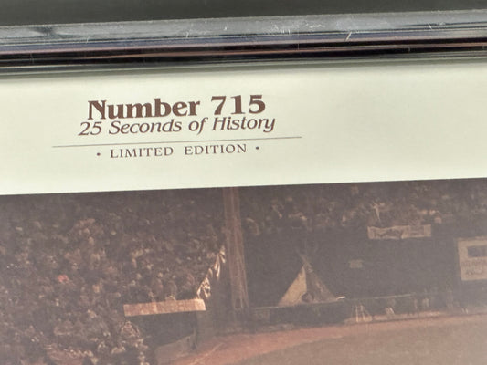 25x23 Framed Limited Edition Home Run 715 SIGNED BY HANK AARON 636/715