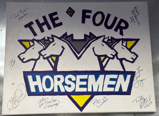 22x27 Framed WCW 4 HorseMen Signed by All Horsemen except Rick Flair