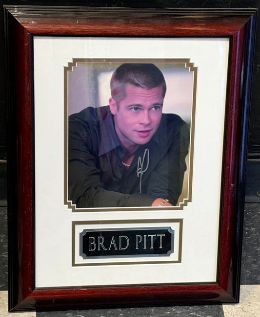 14x18 Framed and Signed by BRAD PITT A-List Actor