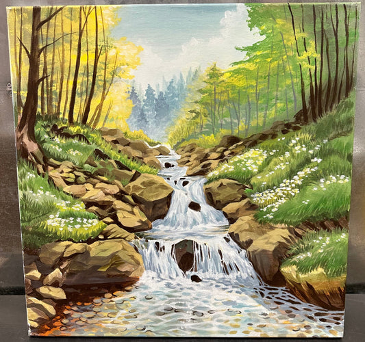 20x20 Hand Painted The spring is here, just smell it!!