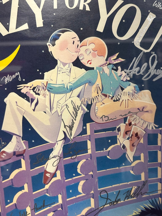 15x23 Framed CRAZY FOR YOU signed by entire cast
